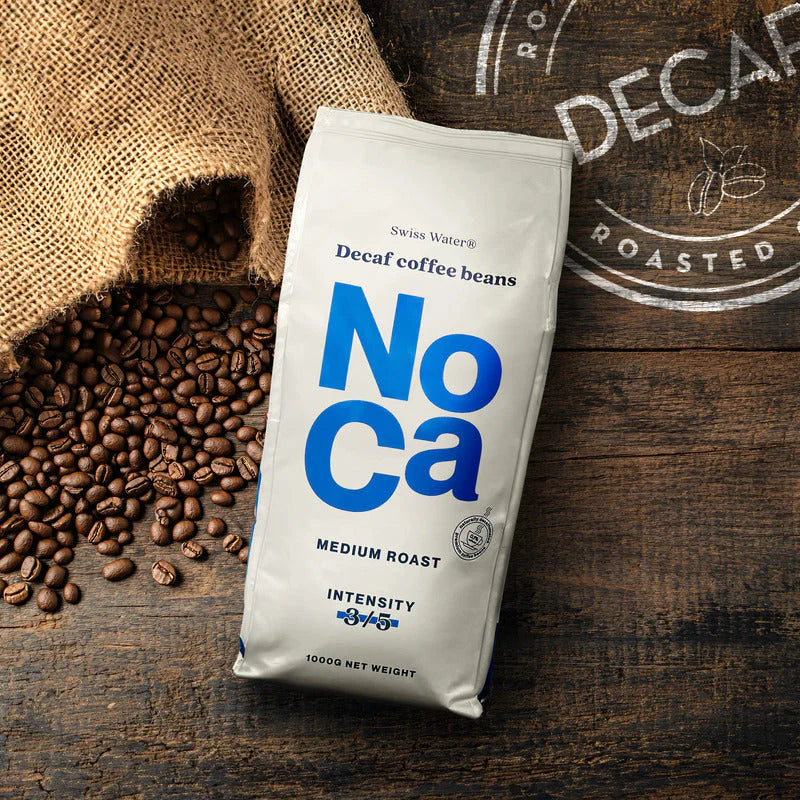 Decaf medium roast NoCa coffee beans