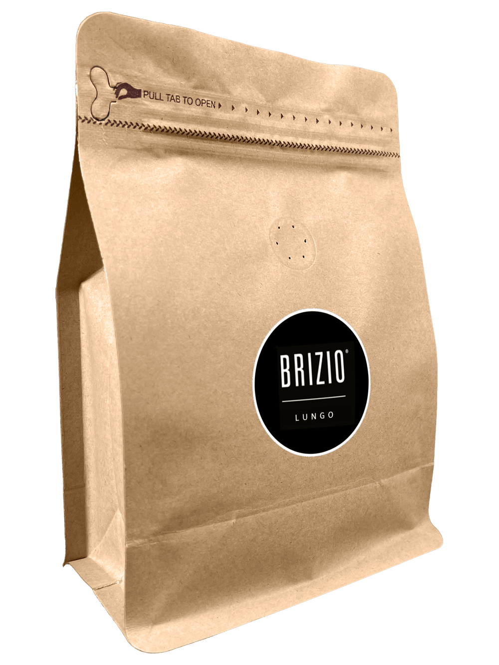 Brizio Lungo testzakje koffie van GerritsKoffie op transparante achtergrond