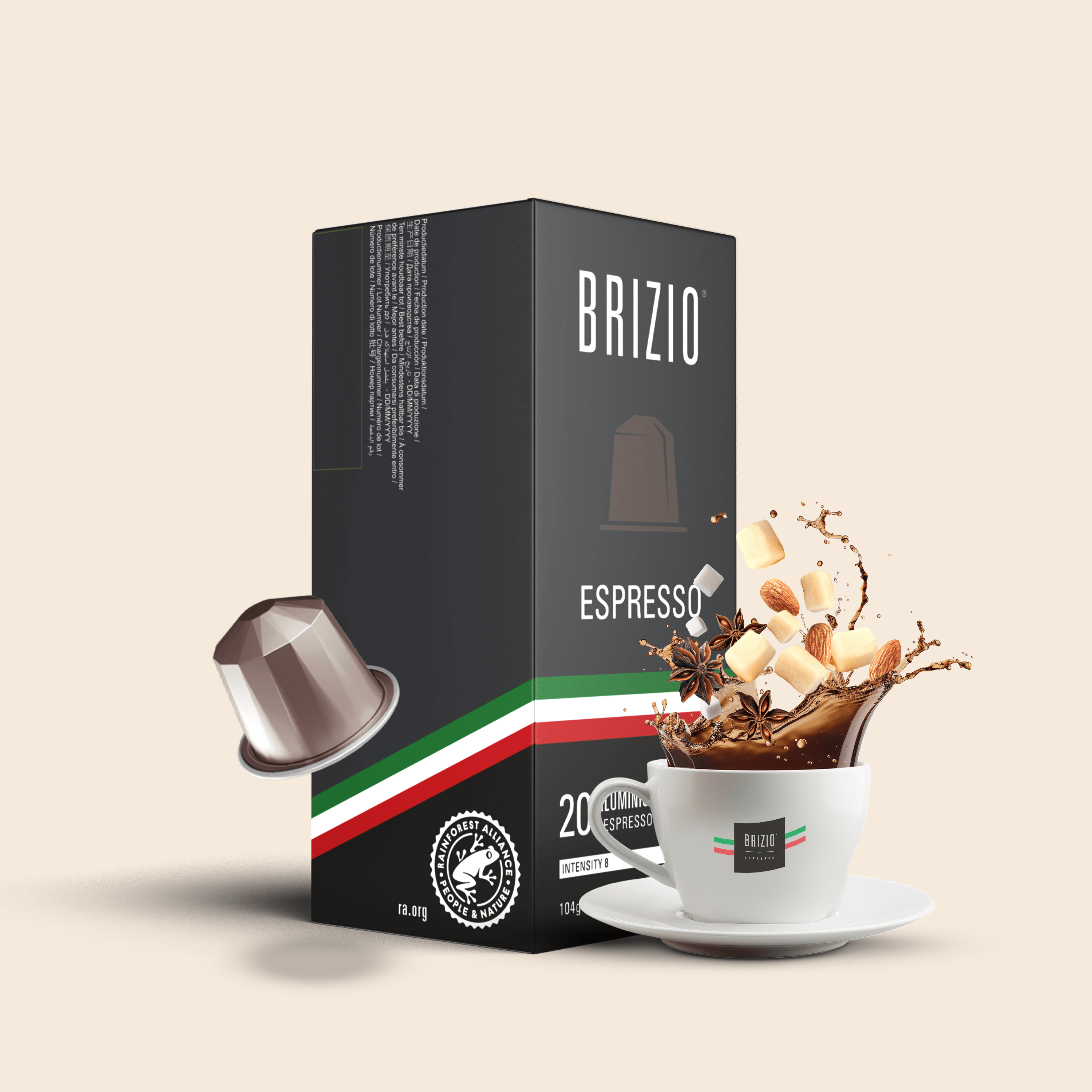 Koffiecups collectie Brizio voor thuisgebruik