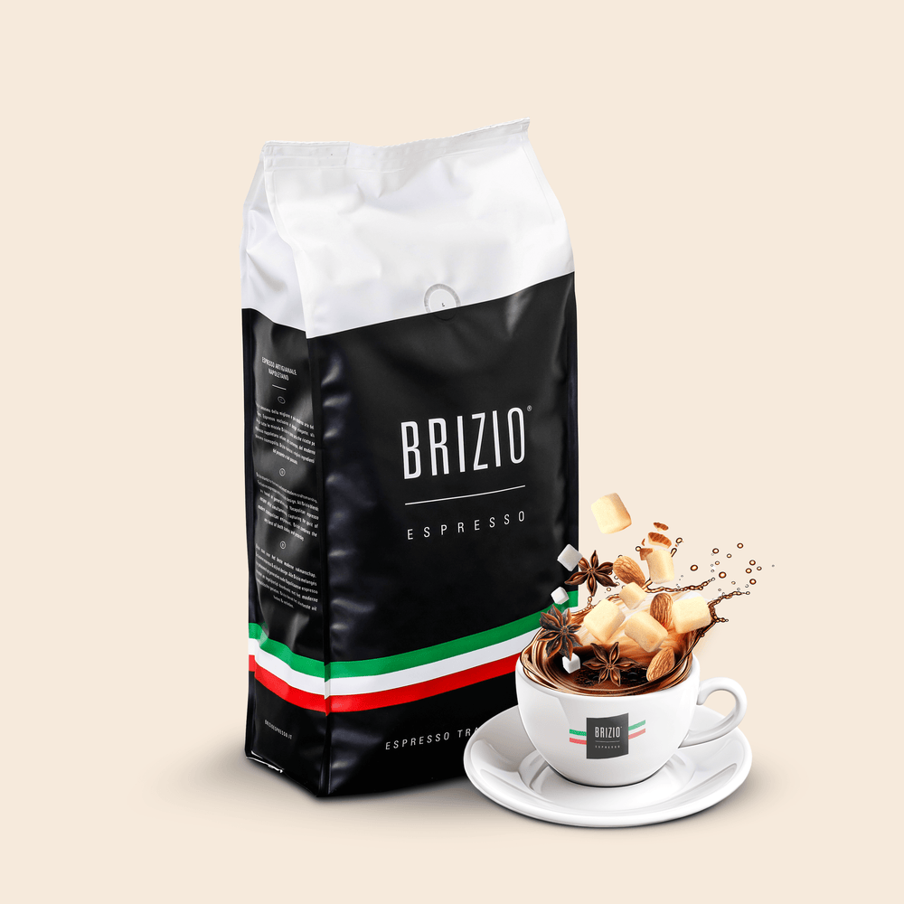 Brizio Espresso Koffiebonen van CaféHuis – Italiaanse koffiebonen, perfecte espresso koffie, donker en intens van smaak, vol karakter en aroma, 100% Arabica, cafékwaliteit voor thuis. Authentieke Italiaanse smaakbeleving, favoriet bij liefhebbers van rijke, pure espresso. De beste keuze voor krachtige koffie, vers gebrand en ideaal voor een intense espresso
