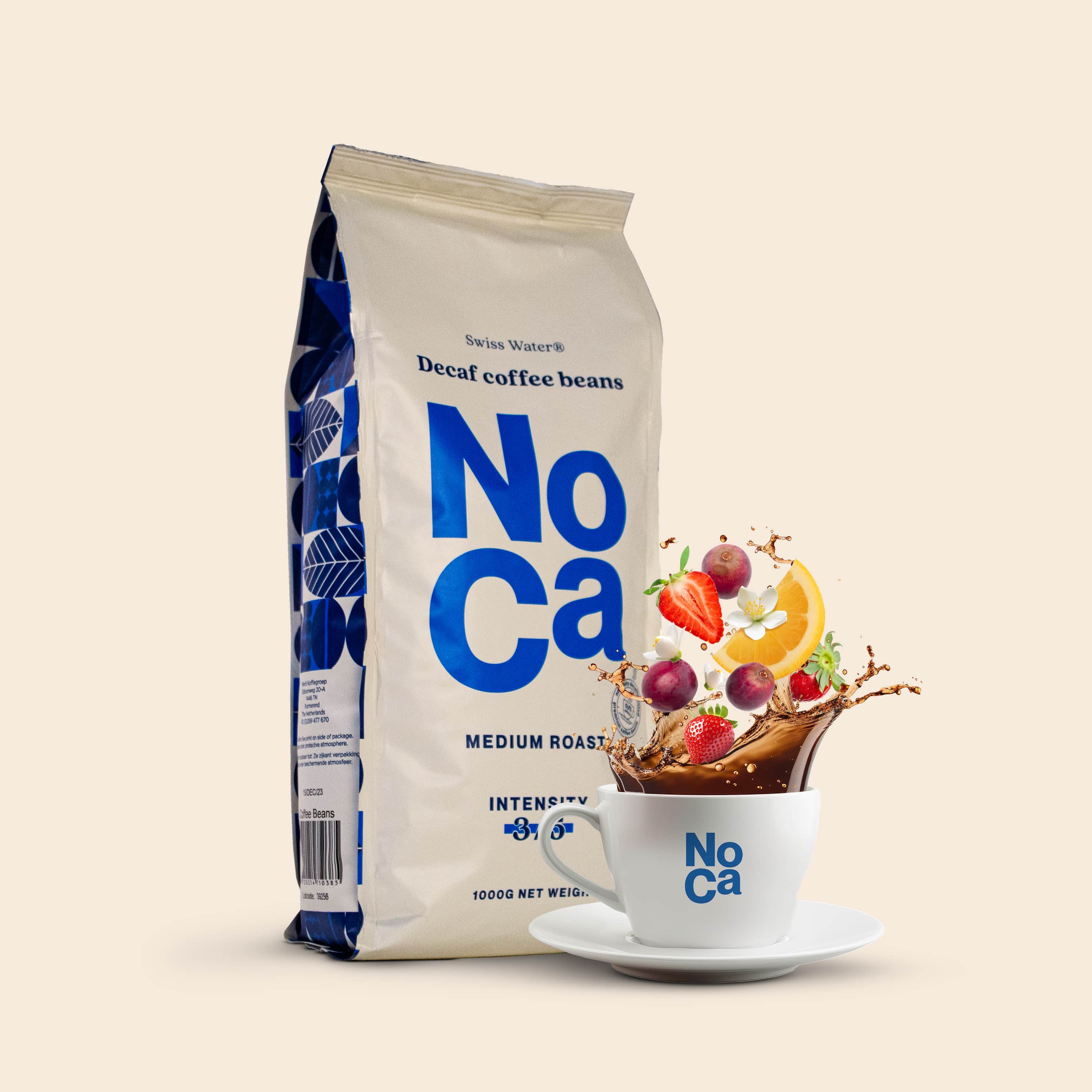 NoCa koffie verpakking voorbeeld branding